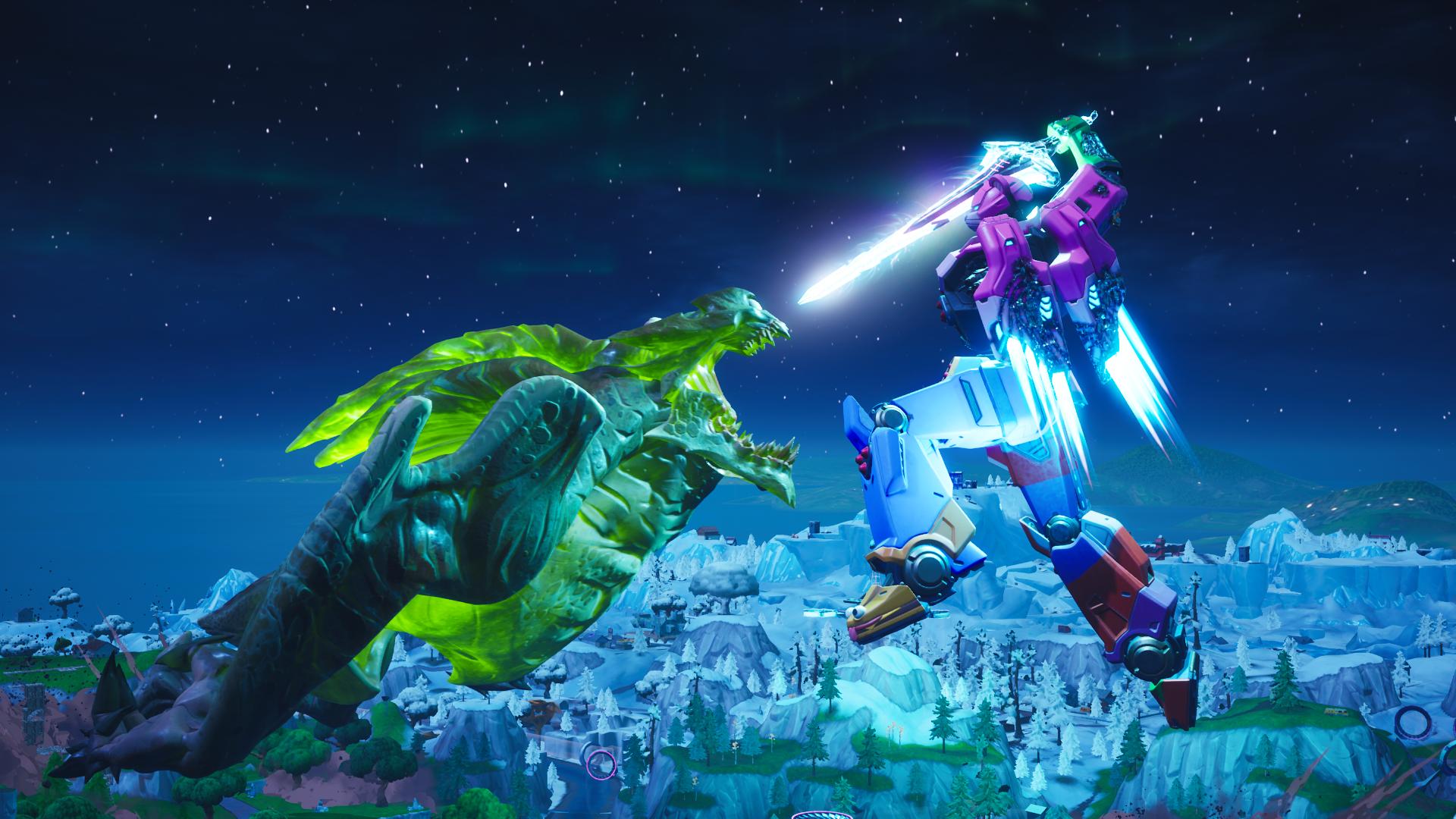 Fortnite Event Ends With Giant Robot Vs Monster Battle