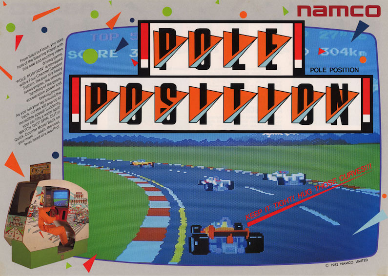 Pole Position Topper track sign 2x3" fridge/locker magnet arcade Atari 